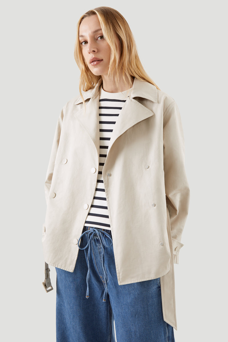 CROPPED TRENCH COAT