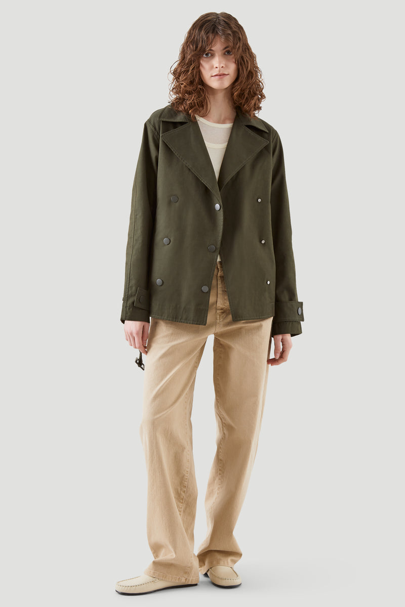 CROPPED TRENCH COAT