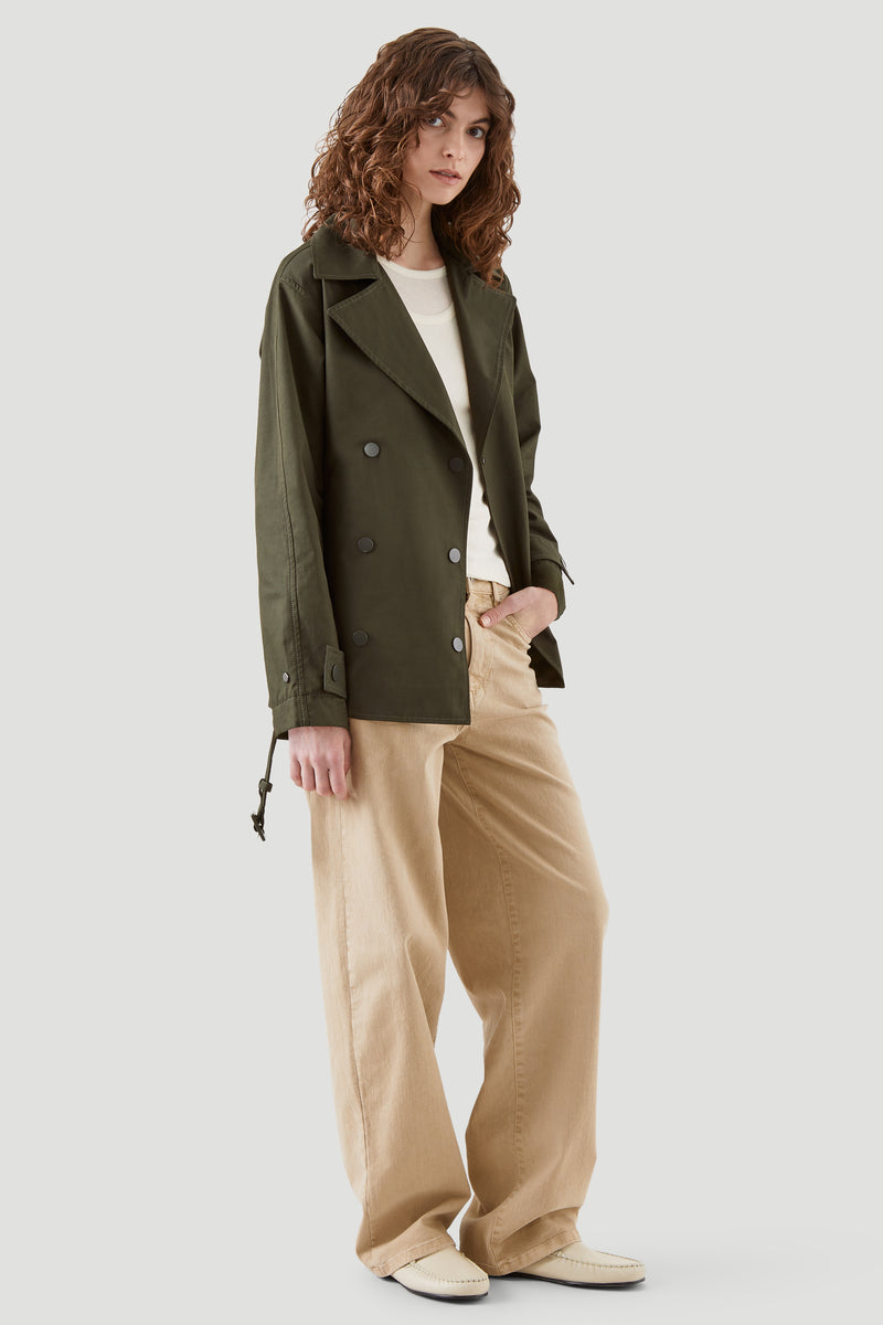 CROPPED TRENCH COAT